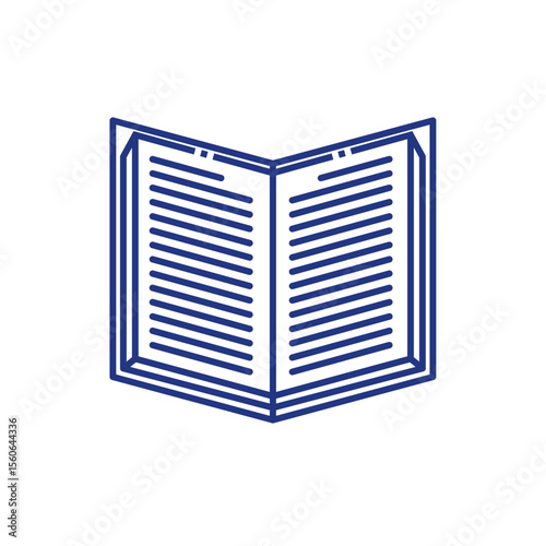 Line Book Icon for Learning and Education
