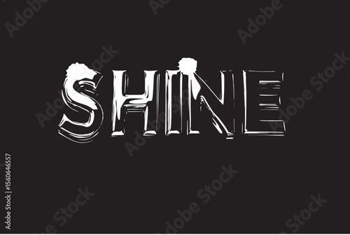 Shine bright Luxurious gold lettering radiant glow elegant 3D design on a dark background