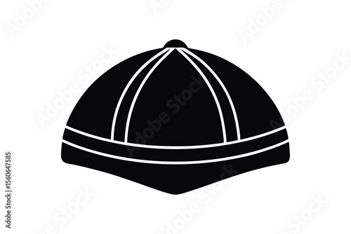 Silhouette art illustration of a traditional African kofia cap.eps