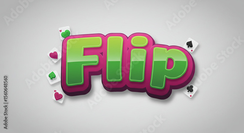 Flip A Dynamic and Engaging Card Game Title Design