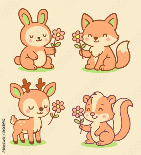Cartoon Woodland Animals