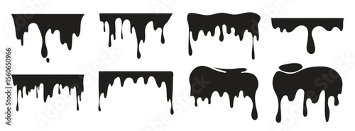 illustrations various dripping black paint vector pictures splashes ink drip blob drop splash splatt