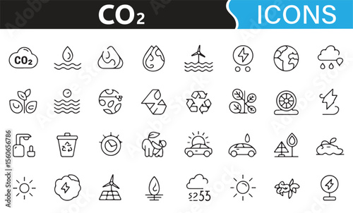 Illustrations of eco-friendly practices and renewable energy for a sustainable future.