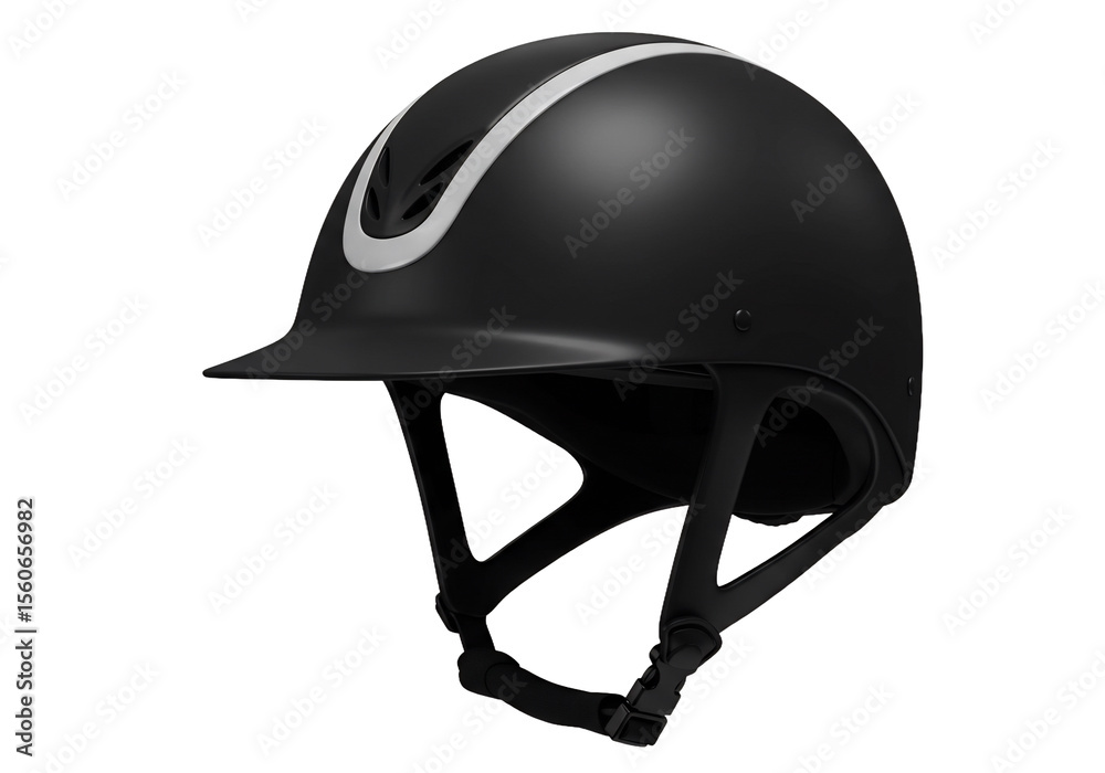 Fototapeta premium Equestrian Riding Helmet Isolated on Black Background