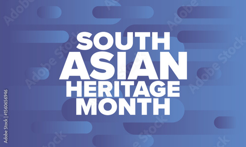 South Asian Heritage Month. Celebrate the diverse cultures and histories of South Asia. Traditional pattern. Creative art poster. Vector illustration