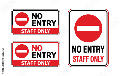 No Entry Staff Only Signage - Restricted Access and Private Area Signs