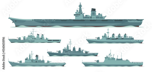 Military Warships and Aircraft Carrier Collection