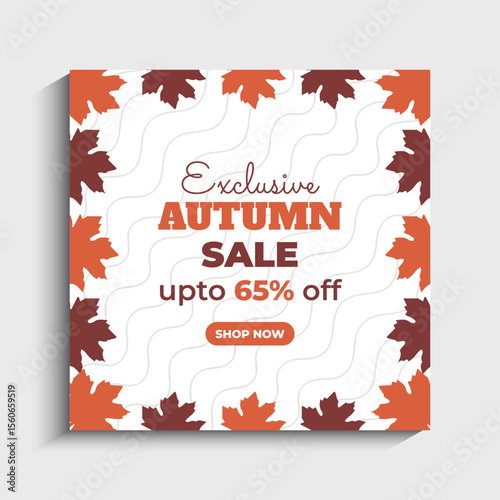 Exclusive Autumn Sale Promotion Social Media Post Banner