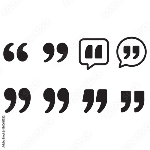 Quote mark collection. Quotation icon set