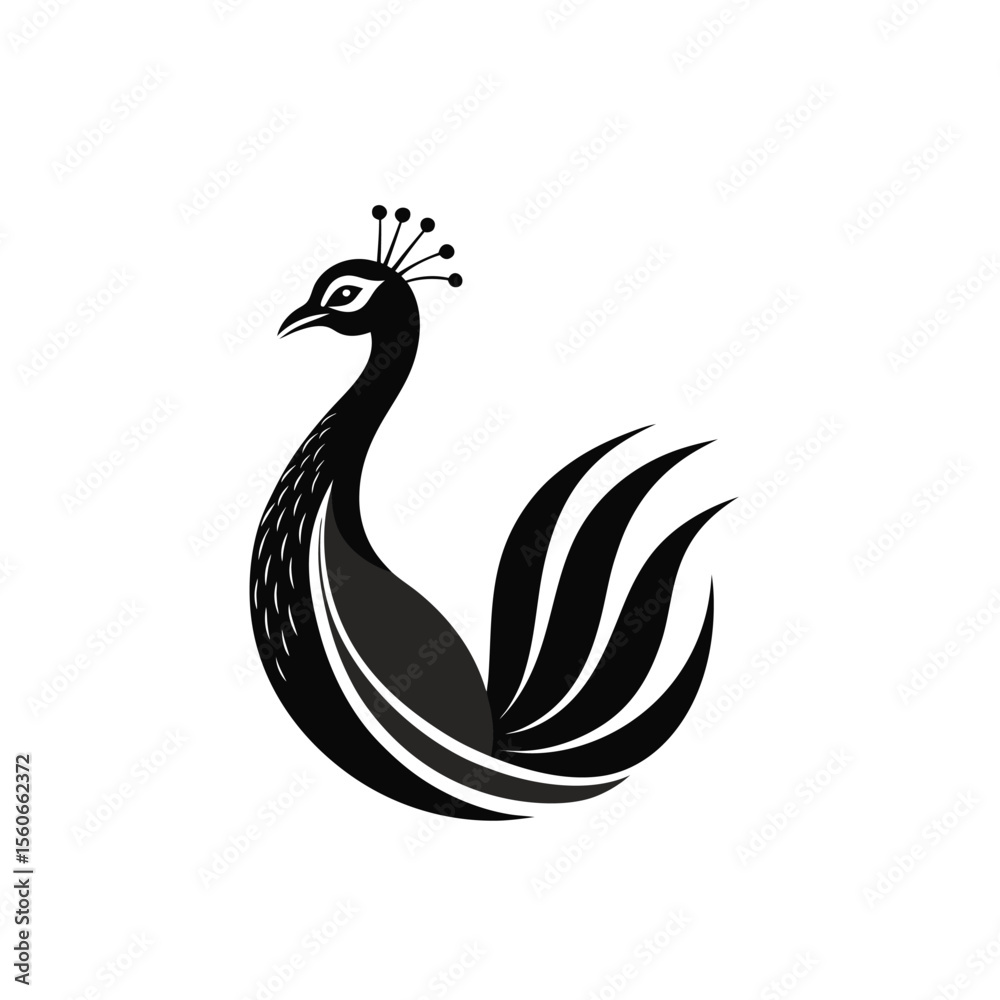 Fototapeta premium Stylized monochromatic illustration of an object isolated on white background