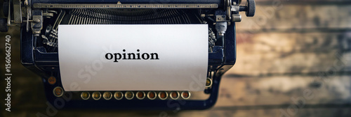 Vintage typewriter with paper showing 