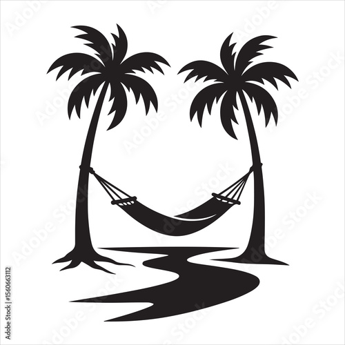 vector illustration of a tropical beach