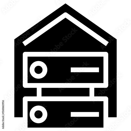 data warehouse vector icon