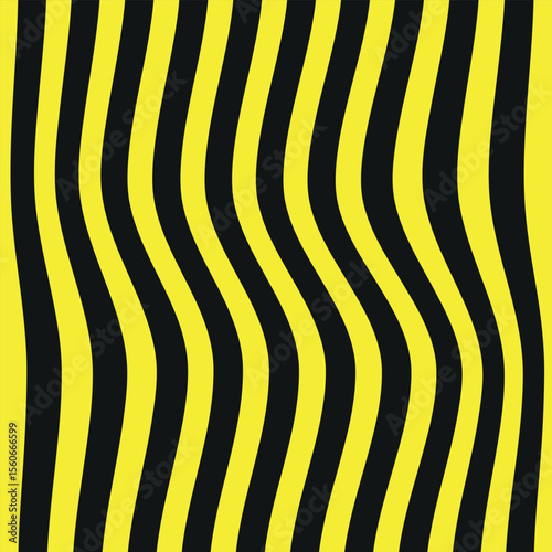 abstract yellow and black color lines wave pattern design