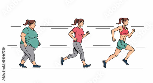 Woman's Fitness Journey: From Walking to Running, a Transformation