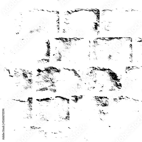 Rustic grunge texture with grain and stains. Abstract noise background. PNG graphic illustration with transparent background.