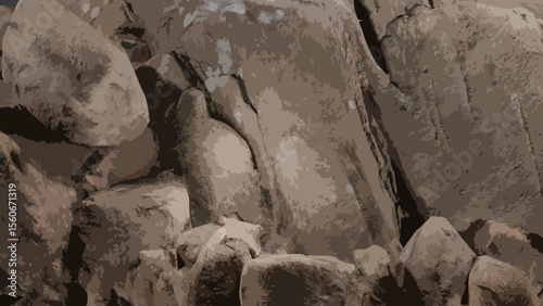Rock formation illustration