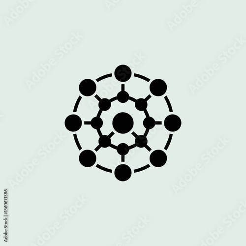 Neural network icon vector,  Modern neural network sign for AI, deep learning, and data processing
