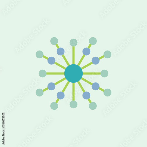 Neural network icon vector,  Modern neural network sign for AI, deep learning, and data processing