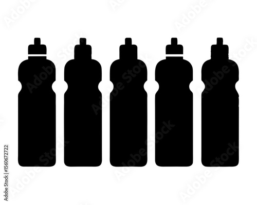 silhouette of bottles