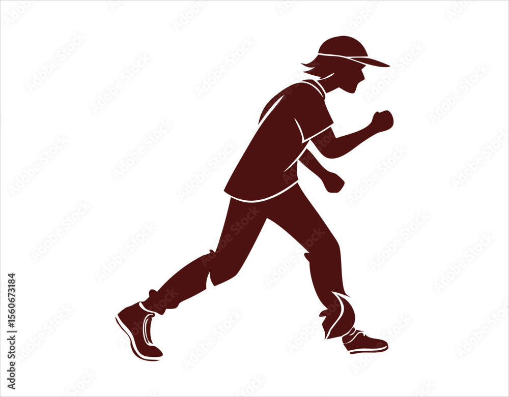 Fototapeta premium vector illustration of a man running
