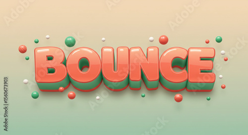 3D Text Effect  Playful Bounce Typography Design