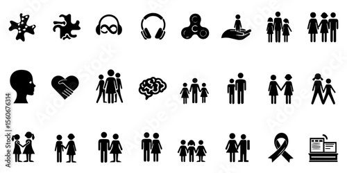 Silhouette Autism & Neurodiversity Icons