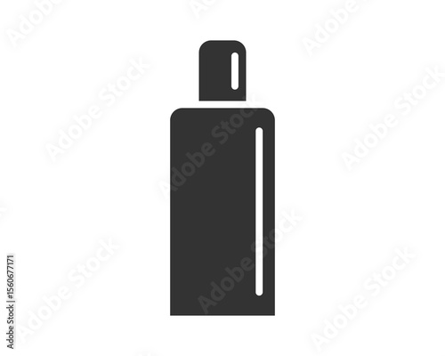 Minimalist graphic illustration of a bottle. Useful for beauty, wellness, or container themes. Simplicity and clean design enhance visual impact.