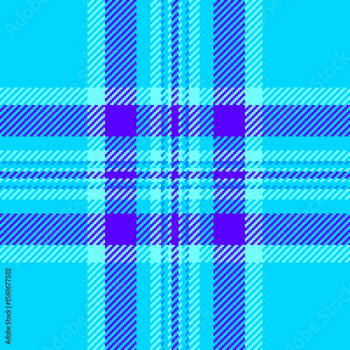 Vibrant turquoise and blue plaid pattern.  Perfect for textiles, fashion, websites, or any design needing a bold, energetic texture.