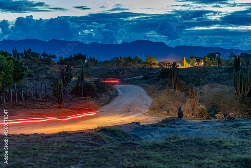 sunset over the mountains Tatacoa Desert