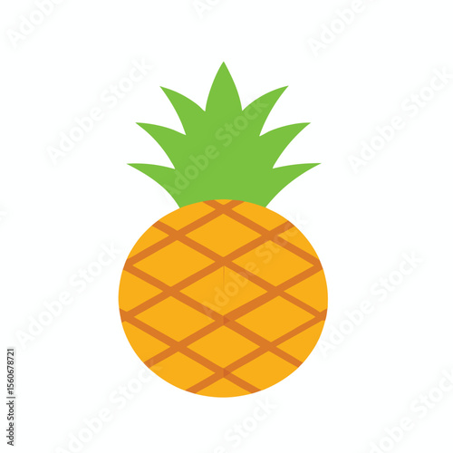 Vector icon of pineapple on a white background