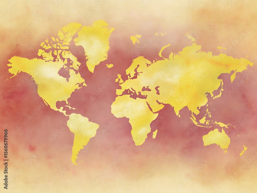 Obraz premium Vintage world map, artistic style