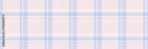 Flannel textile check fabric, pillow plaid background pattern. Good seamless texture tartan vector in white and light colors.