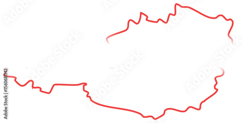 This image shows the silhouette of Austria filled with a stylized version of the Austrian flag, featuring red-white-red horizontal stripes with a gradient effect.