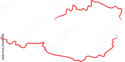 This image shows the silhouette of Austria filled with a stylized version of the Austrian flag, featuring red-white-red horizontal stripes with a gradient effect.