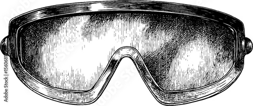 Vintage engraved tinted visor shades with plastic frame for retro fashion accessory design