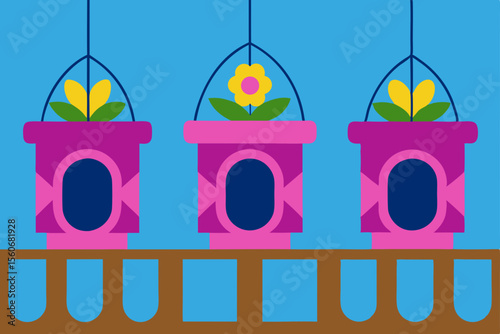 Vibrant Hanging Planters Indoor Gardening Decor