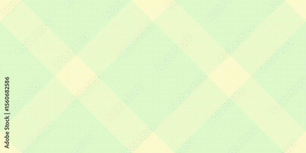 Naklejka premium Pastel green and yellow diamond pattern. Subtle halftone texture creates a soft, elegant design perfect for backgrounds, textiles, or website templates. Evokes feelings of calm and sophistication.