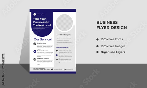 Corporate Business Modern A4 Flyers, with creative editable geometric vector design templates, Informative modern layouts for promotional purposes