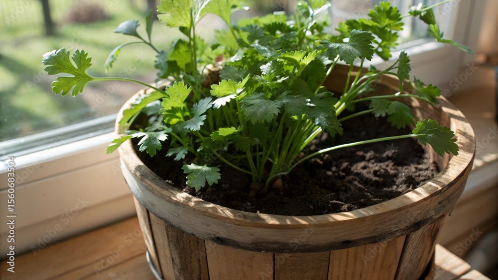 Pak Chi (Coriander), sharp and realistic, Photo, Natural light. Pak Chi (Coriander), sharp and realistic, Photo, Natural light.
