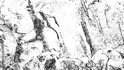 Rock formation line art