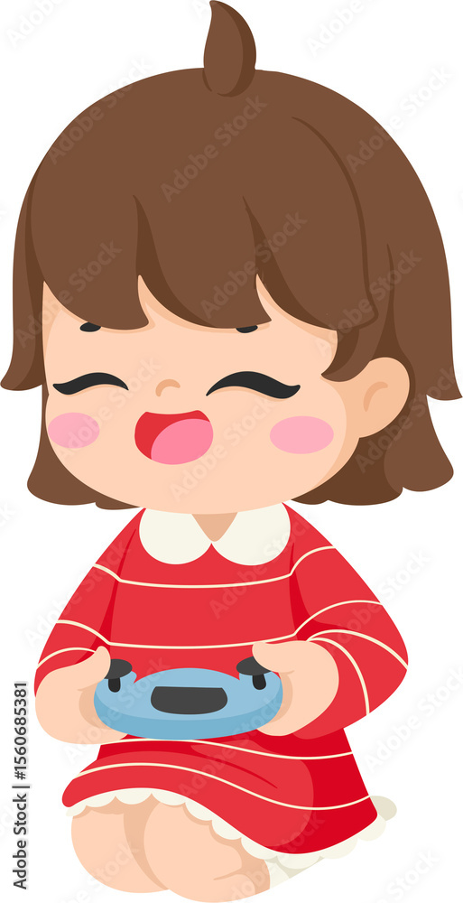 Fototapeta premium illustration kid play game