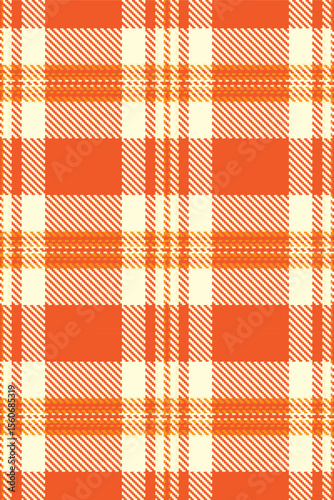 Vibrant orange and cream plaid pattern.  Perfect for autumnal designs, textiles, or website backgrounds.