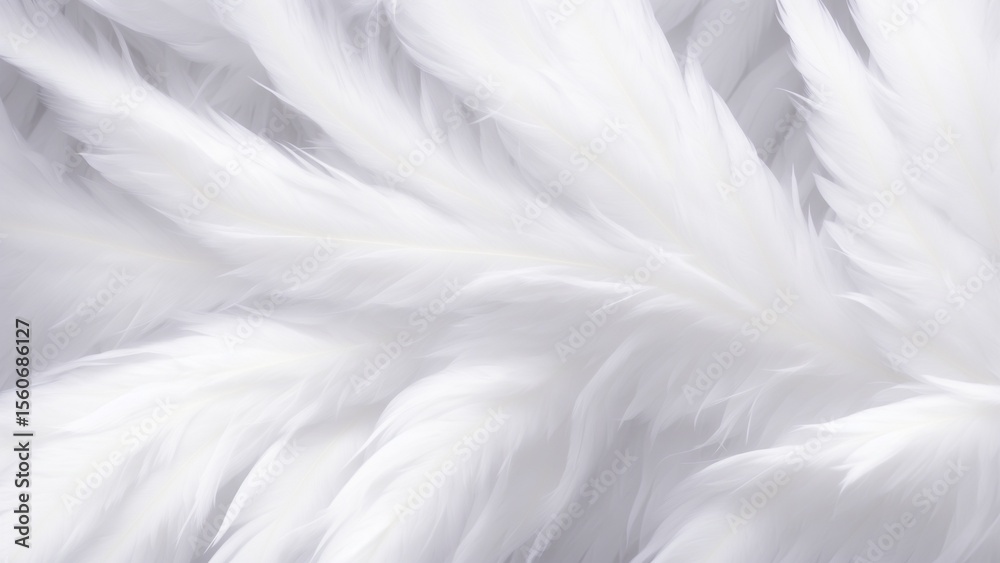 Obraz premium Soft White Feathers Close-up Gentle Texture