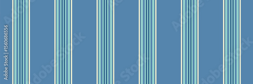 Sonceptual stripe textile vertical, contour texture fabric pattern. Vayer background lines seamless vector in cyan and light colors.