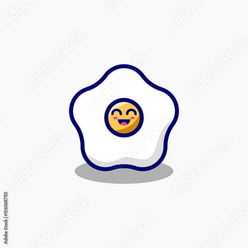 fried egg on a white background