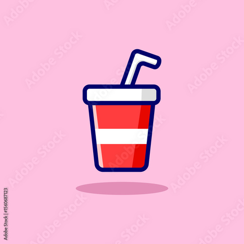 glass of soda vector illustration