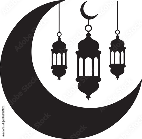 A vintage vector silhouette illustration of a bird cage with birds, ideal for Christmas or antique-style decorations