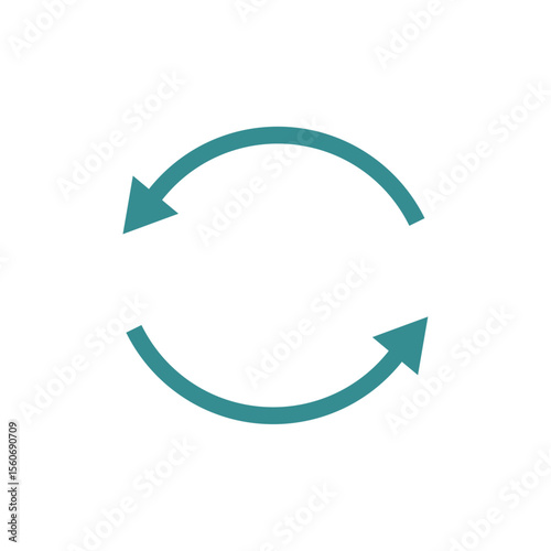 Looping circular arrows – Two arrows forming a loop, perfect for refresh, sync, or cyclical ideas