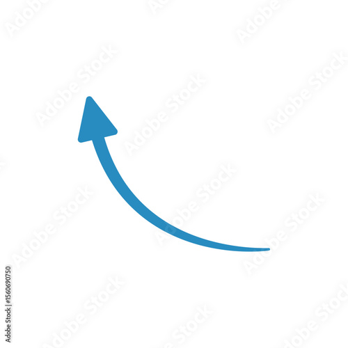 Loose upward swoosh arrow – Graceful upward arc to suggest lift, positivity, or movement